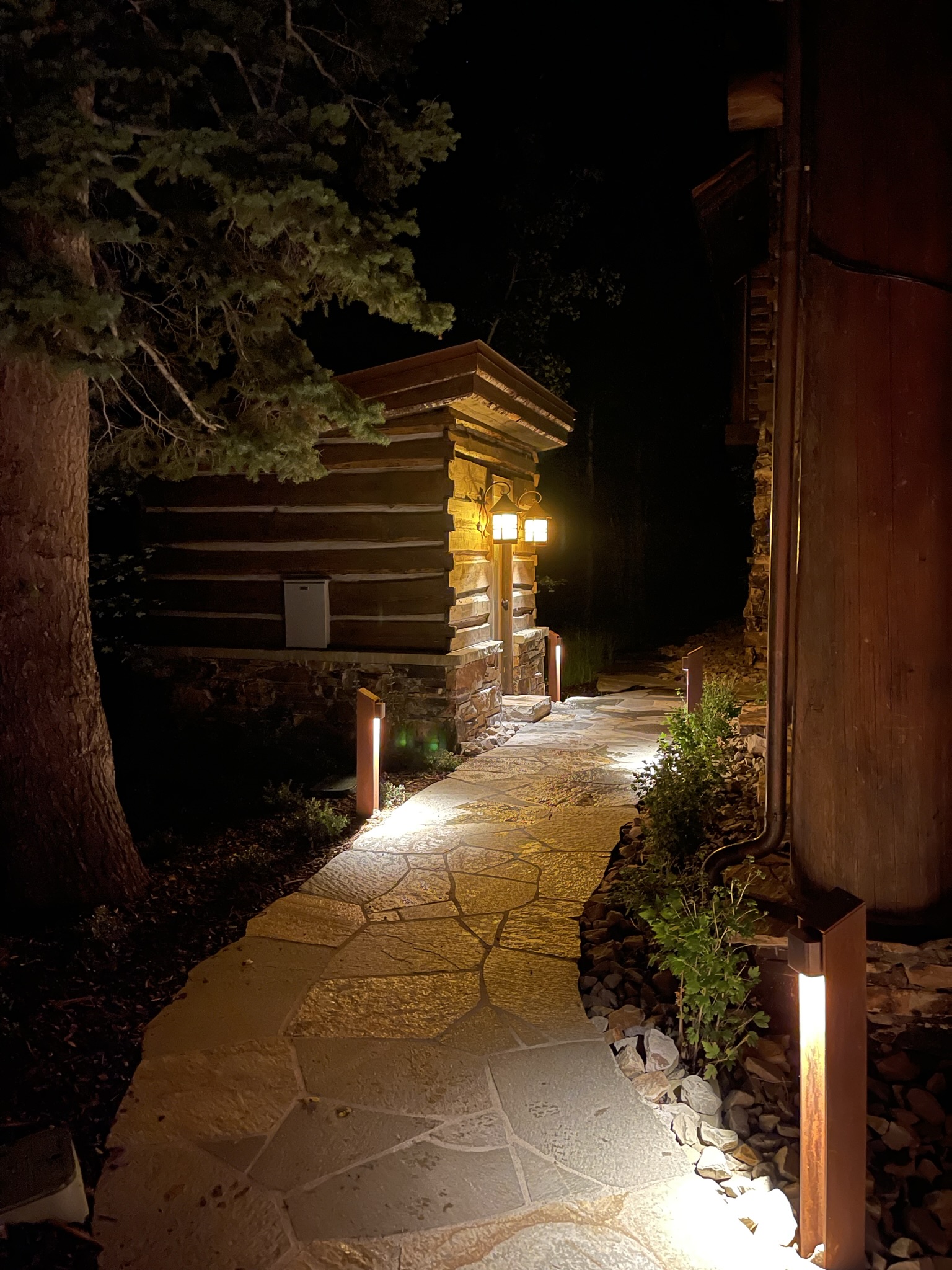 Iron Horse Cabin Path Night