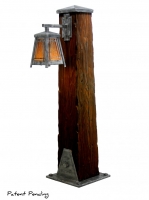 Wooden Bollard Craftsman Lantern Style 1