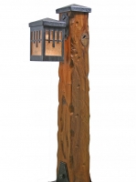 Wooden Bollard Large Craftsman Lantern