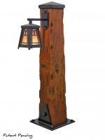 Wooden Bollard Craftsman Lantern Style 2